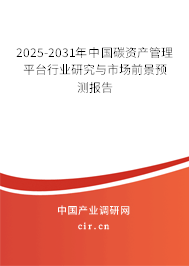 2025-2031年中国碳资产管理平台行业研究与市场前景预测报告